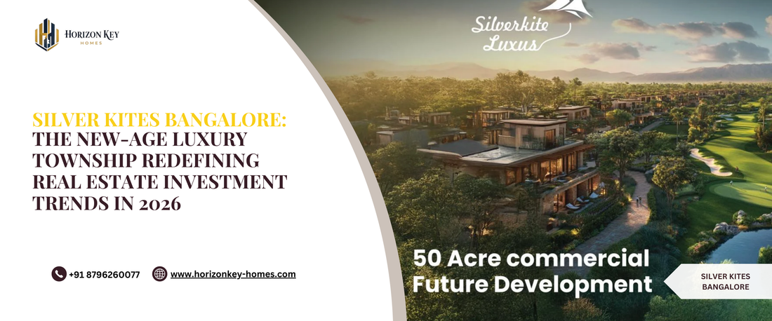 Silver Kites Bangalore luxury township plots aerial view greenery layout