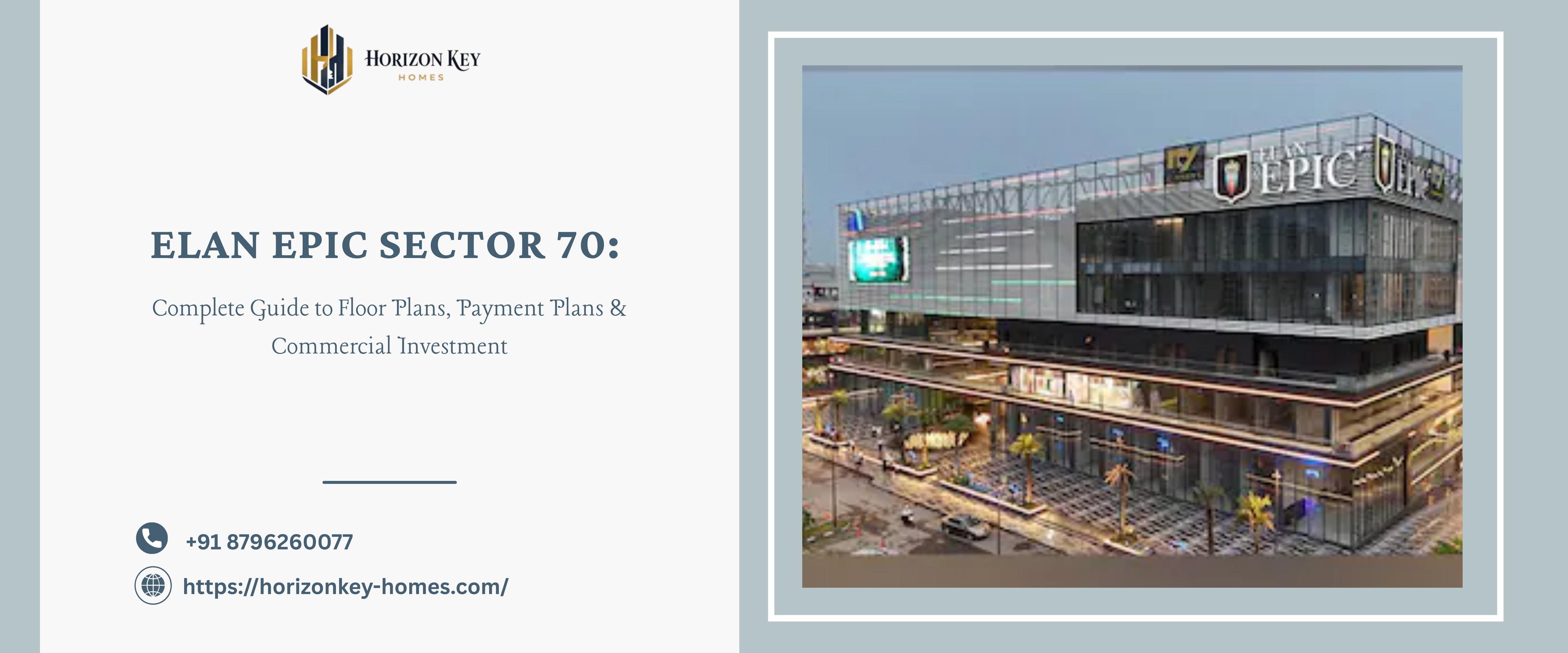 ELAN EPIC Sector 70 premium commercial development with retail shops and entertainment spaces