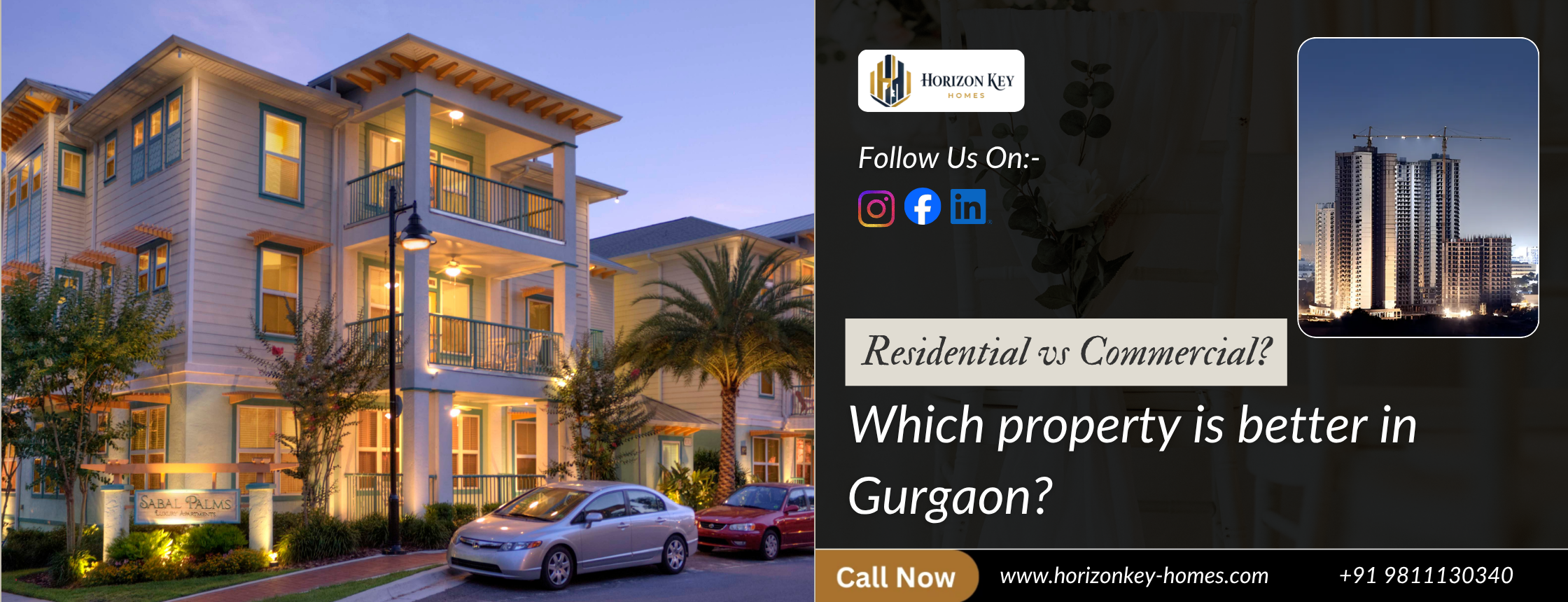 Residential vs Commercial Property in Gurgaon: Which Property is Better ?